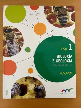 Libros Bioloxía e Xeoloxía 1°ESO ANAYA
