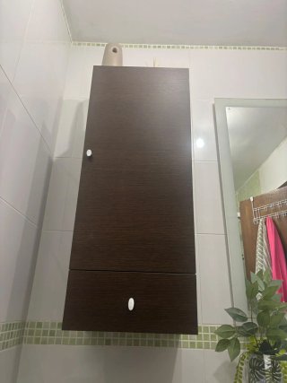 Mueble de baño color wengue