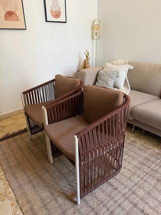 Par de 2 Sillones Marrones, para sala