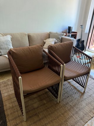 Par de 2 Sillones Marrones, para sala