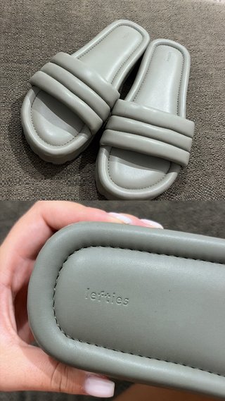 Sandalias Lefties grises acolchadas