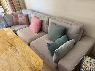 Sofá chaise longue gris