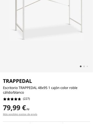 Escritorio JYSK TRAPPEDAL con cajón Elche poco uso
