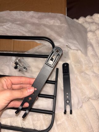 Toallero y estante de baño metal negro NUEVO