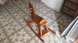 Caballito balancín madera maciza