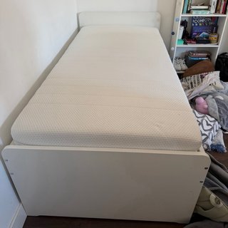 Cama IKEA MALM 90x200 + somier + Colchón Alta Gama