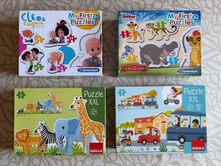 Lote de 4 Puzzles +2 años Clementoni y Goula