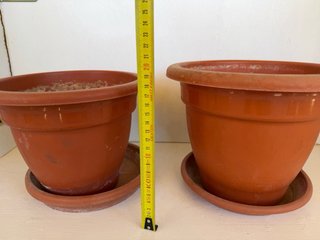 Lote de macetas marrones