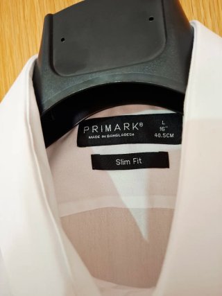 Camisa manga corta Primark blanca Talla L