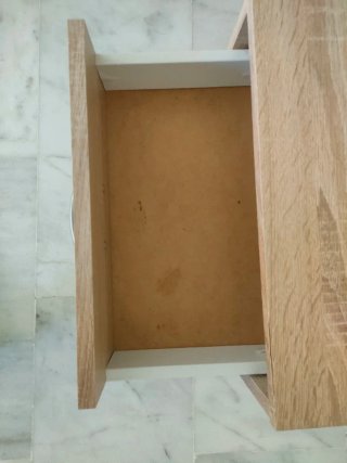 Cajonera de madera con 2 cajones