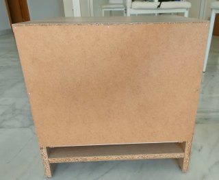 Cajonera de madera con 2 cajones