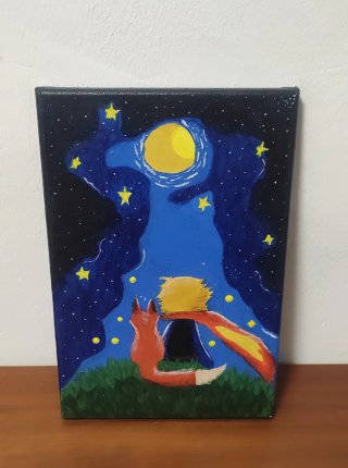 Cuadro El Principito y el Zorro 20x30