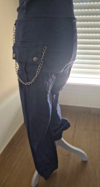 Conjunto de jean azul con cremallera