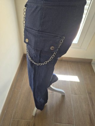 Conjunto de jean azul con cremallera