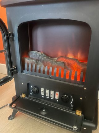 Estufa chimenea decorativa negra