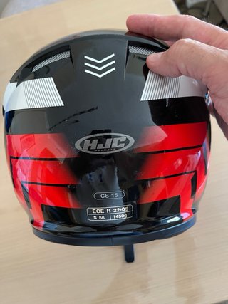 Casco moto HJC Rojo y Negro. Talla S 56