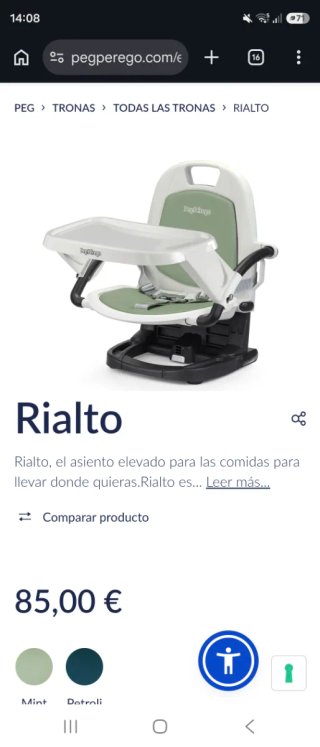 Trona portátil evolutiva Peg Perego
