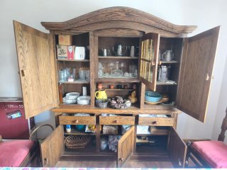 Mesa comedor madera maciza con 6 sillas y mueble