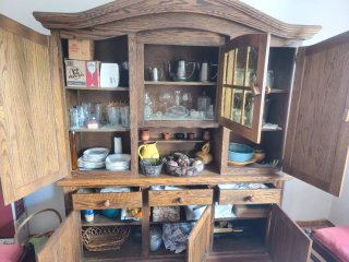 Mesa comedor madera maciza con 6 sillas y mueble