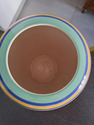 Vaso ceramica dipinto a mano colori pastello