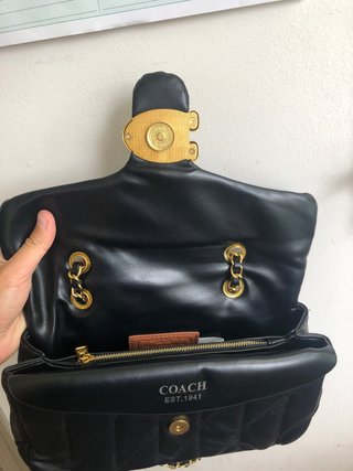 Borsa Coach Nera con Dettagli Oro