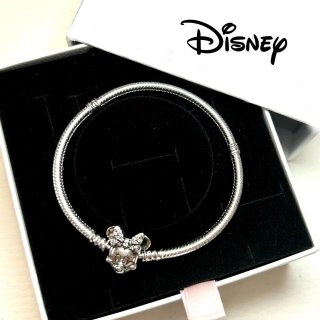 Pulsera Minnie Mouse Cadena Serpiente Plata