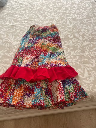 Falda flamenca niña multicolor