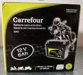 Batería Moto BA5 12V 6Ah Carrefour