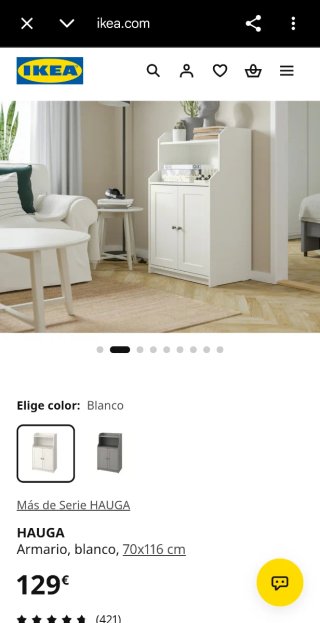 Mueble auxiliar blanco IKEA