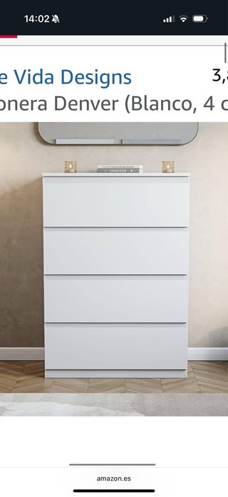 Cómoda IKEA 4 cajones blanca