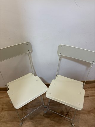 2 Sillas plegables IKEA beige
