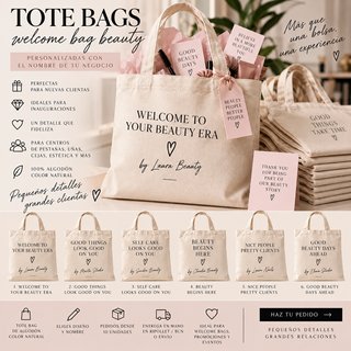 Confezione da 10 borse Tote Beauty personalizzate
