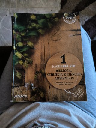 Libro 1° de Bachillerato, bioloxia. Anaya