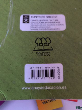 Libro 1° de Bachillerato, bioloxia. Anaya