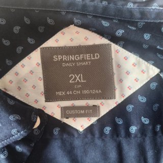 Camisa Springfield Azul Oscuro Estampada XXL