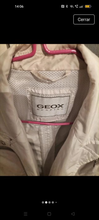 Chaqueta Geox tipo corta viento color crema