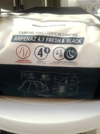 Tienda de campaña Arpenaz 4.1 Fresh & Black