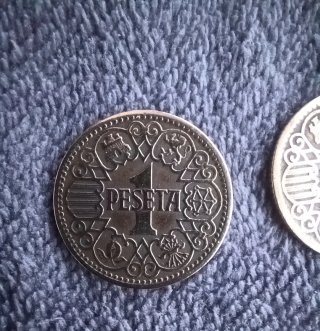 Lotto di 4 monete da 1 Peseta 1944 Spagna