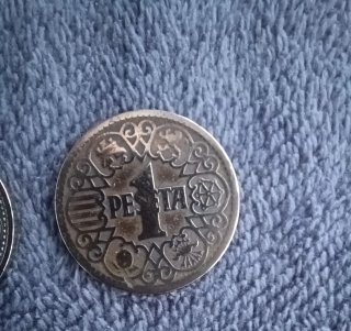 Lotto di 4 monete da 1 Peseta 1944 Spagna