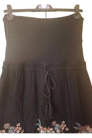 Vestido negro bordado XL