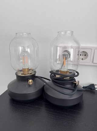 2 Lámparas Mesa Ikea TÄRNABY Negras