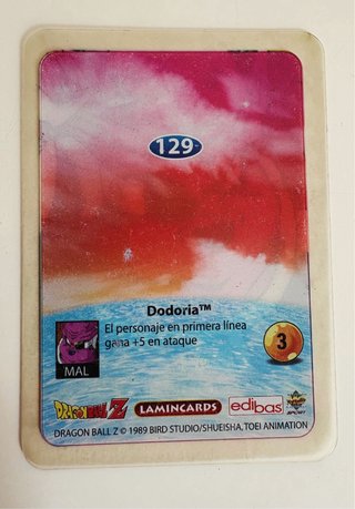 Carta Dragon Ball Z Dodoria y dos chapas