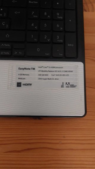 Packard Bell Ordenador Portátil Plata