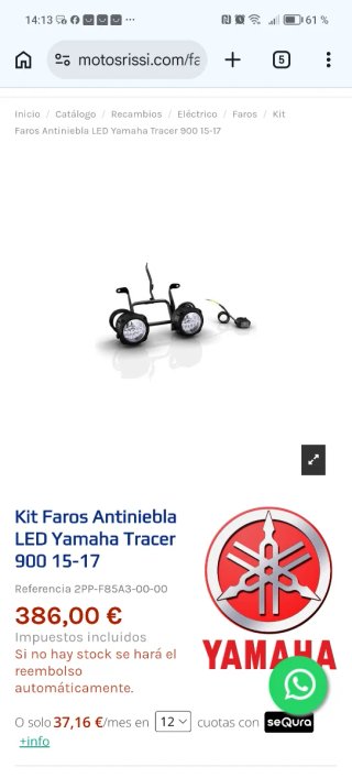 Faros Auxiliares Yamaha Tracer 900