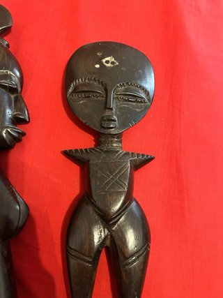 Lote de 3 Figuras africanas de ébano antiguas