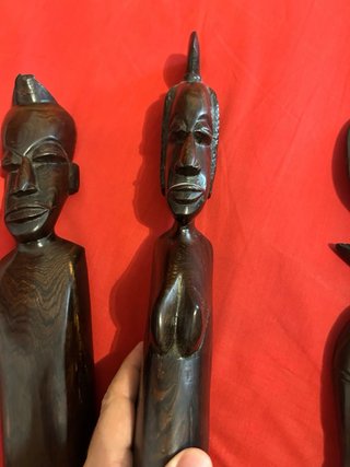 Lote de 3 Figuras africanas de ébano antiguas