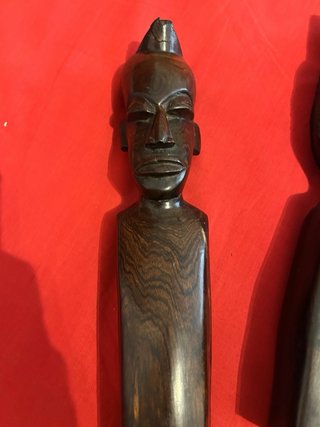 Lote de 3 Figuras africanas de ébano antiguas