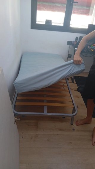 Colchón 90cm y Somier con Patas