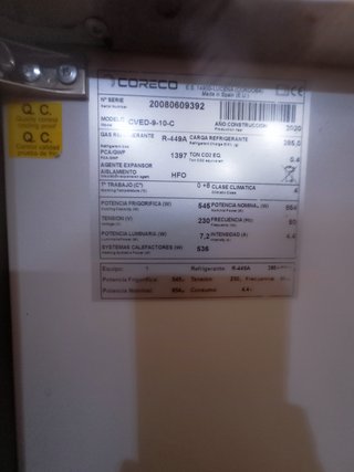 Vitrina Refrigerada Coreco