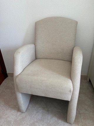 Butaca individual beige nueva